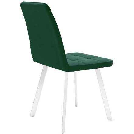 Стул DikLine 207 В10 GREEN, ножки белые 