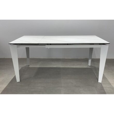 Стол DF511T matte white marble/white 1200(+500)*800   ЭКСКЛЮЗИВ (Образец из салона) 