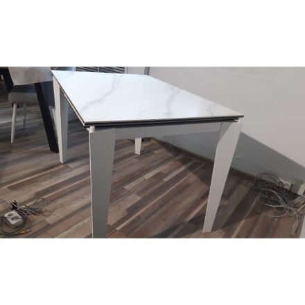 Стол DF511T matte white marble/white 1200(+500)*800   ЭКСКЛЮЗИВ (Образец из салона) 