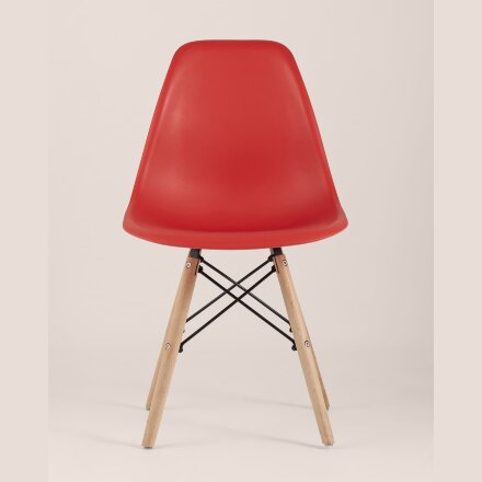 Стул Eames Style DSW красный x4 (разборный каркас) 