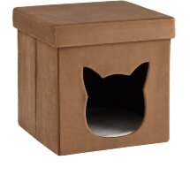 Пуф складной с ящиком Store Pet коричневый