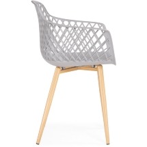 Пластиковый стул Rikon gray / wood
