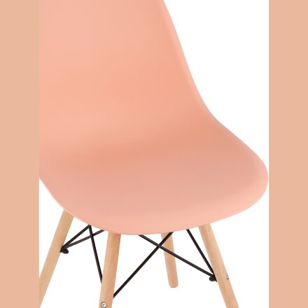 Стул Eames Style DSW персиковый (разборный каркас) 