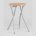 Табурет складной Stool Group МДФ бежевый/бук, сиденье - МДФ, каркас - сталь, порошковое напыление, металлические ножки 
