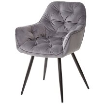 Стул MALTA BLUVEL-14 GREY, велюр M-City
