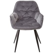Стул MALTA BLUVEL-14 GREY, велюр M-City