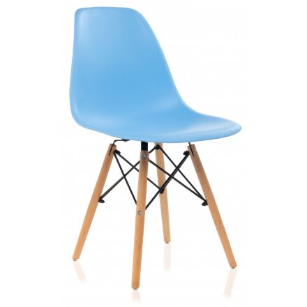 Стул деревянный Eames PC-015 blue 