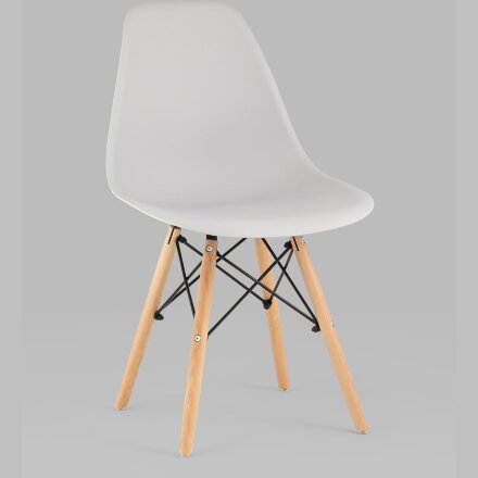 Стул Eames Style DSW светло-серый (разборный каркас) 