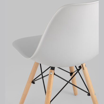 Стул Eames Style DSW светло-серый (разборный каркас) 