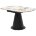 Стол TERAMO 135 GLOSS GRAND JADE SOLID CERAMIC, керамика, поворотн.механизм / Черный каркас, ®DISAUR 