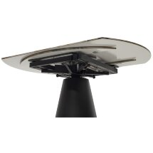 Стол TERAMO 135 GLOSS GRAND JADE SOLID CERAMIC, керамика, поворотн.механизм / Черный каркас, ®DISAUR