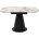 Стол TERAMO 135 GLOSS GRAND JADE SOLID CERAMIC, керамика, поворотн.механизм / Черный каркас, ®DISAUR 