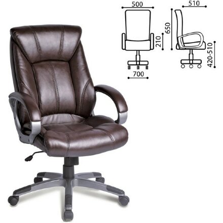 Кресло офисное BRABIX &quot;Maestro EX-506&quot;, экокожа, коричневое, 530878 Коричневый