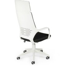 Кресло офисное / IQ / (white+black) белый пластик / черная ткань