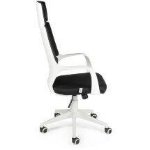 Кресло офисное / IQ / (white+black) белый пластик / черная ткань