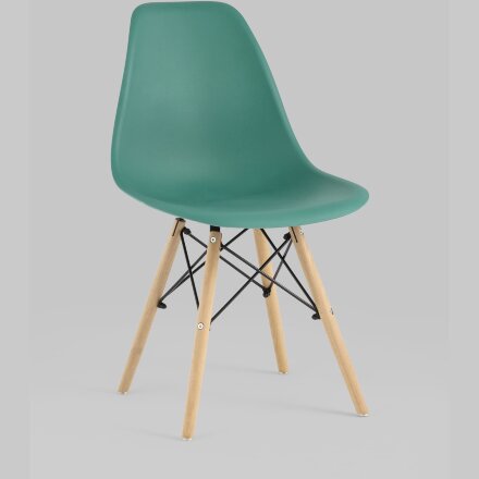 Стул Eames Style DSW серо-зеленый (разборный каркас) 