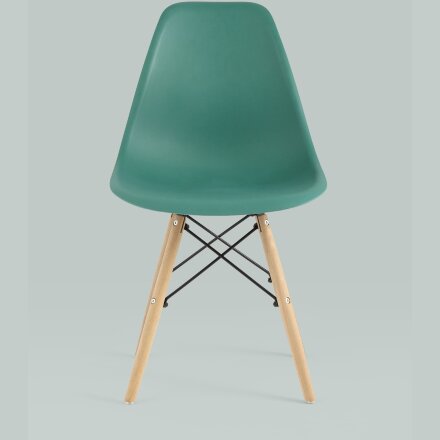 Стул Eames Style DSW серо-зеленый (разборный каркас) 