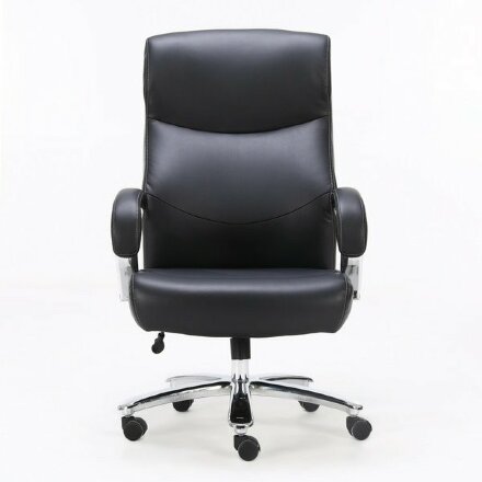 Кресло офисное BRABIX PREMIUM &quot;Total HD-006&quot;, НАГРУЗКА до 180 кг, экокожа, хром, черное, 531933 Черный
