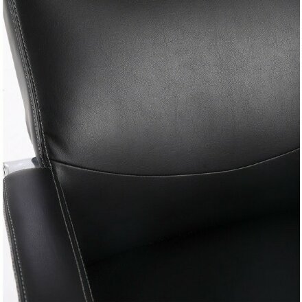 Кресло офисное BRABIX PREMIUM &quot;Total HD-006&quot;, НАГРУЗКА до 180 кг, экокожа, хром, черное, 531933 Черный