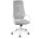 Кресло офисное / IQ / (white+grey) белый пластик / серая ткань 
