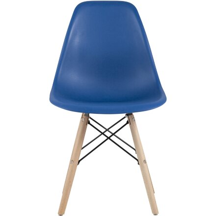 Стул Eames Style DSW синий (разборный каркас) 