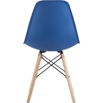 Стул Eames Style DSW синий (разборный каркас) 