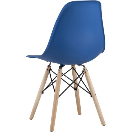 Стул Eames Style DSW синий (разборный каркас) 