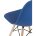 Стул Eames Style DSW синий (разборный каркас) 