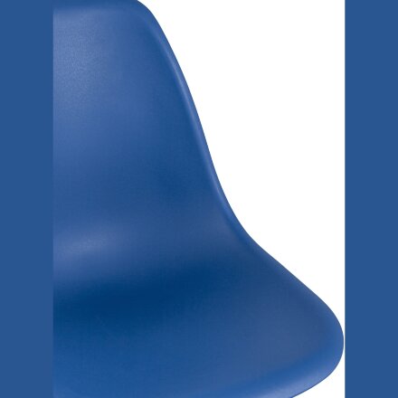 Стул Eames Style DSW синий (разборный каркас) 