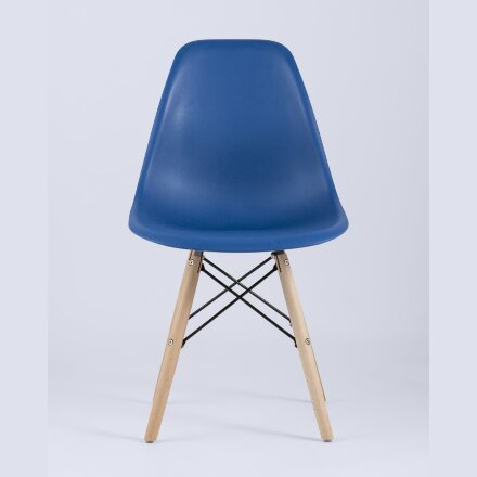 Стул Eames Style DSW синий (разборный каркас) 
