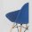 Стул Eames Style DSW синий (разборный каркас) 