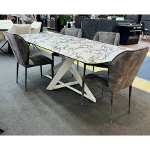 Стол VICENZA 220 BULGARI WHITE, керамика / белый, ®DISAUR