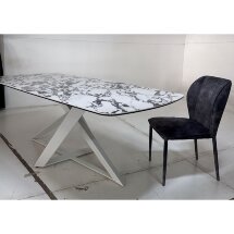 Стол VICENZA 220 BULGARI WHITE, керамика / белый, ®DISAUR