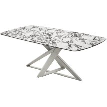 Стол VICENZA 220 BULGARI WHITE, керамика / белый, ®DISAUR