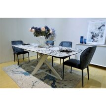 Стол VICENZA 220 BULGARI WHITE, керамика / белый, ®DISAUR