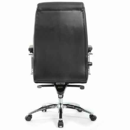 Кресло офисное BRABIX PREMIUM &quot;Phaeton EX-502&quot;, натуральная кожа, хром, черное, 530882 Хром