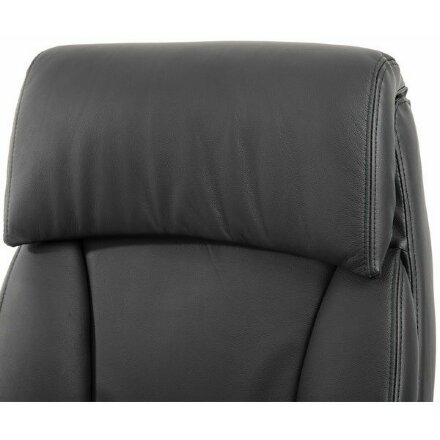 Кресло офисное BRABIX PREMIUM &quot;Phaeton EX-502&quot;, натуральная кожа, хром, черное, 530882 Хром