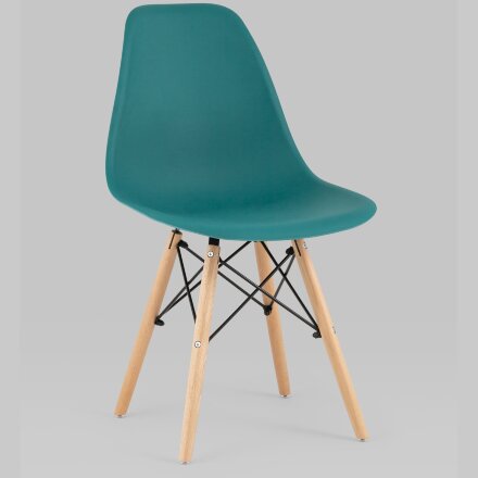 Стул Eames Style DSW темно-бирюзовый (разборный каркас) 