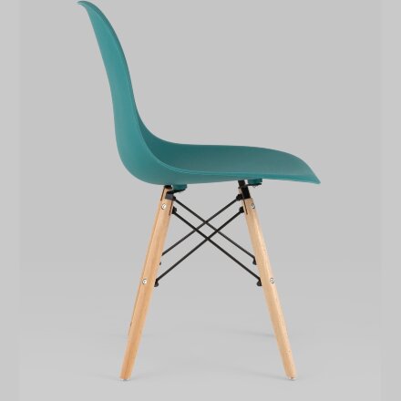 Стул Eames Style DSW темно-бирюзовый (разборный каркас) 