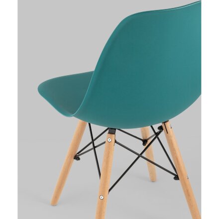 Стул Eames Style DSW темно-бирюзовый (разборный каркас) 