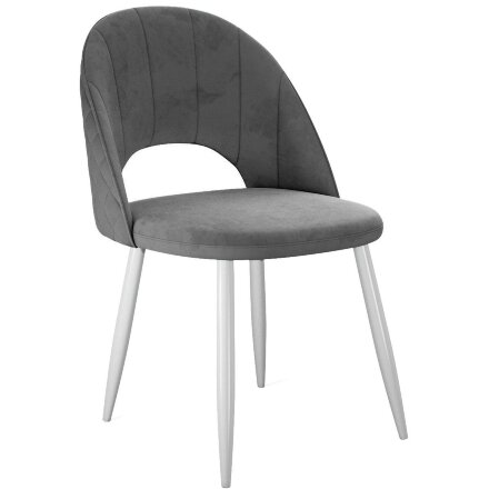 Стул DikLine 217 B22 GREY, ножки белые 