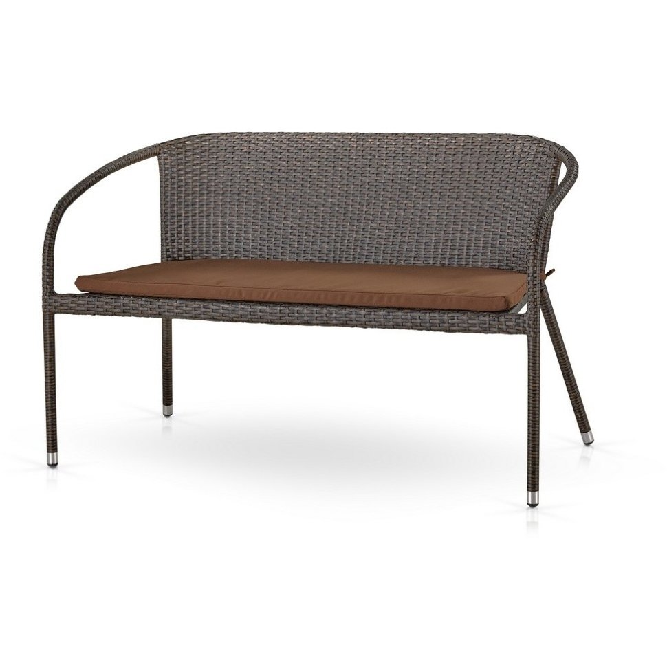 Плетеный диван S139A-W53 Brown/Beige Плетеный диван S139A-W53 Brown/Beige