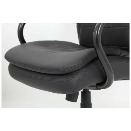 Кресло офисное BRABIX PREMIUM &quot;Heavy Duty HD-001&quot;, усиленное, НАГРУЗКА до 200 кг, экокожа, 531015 Черный