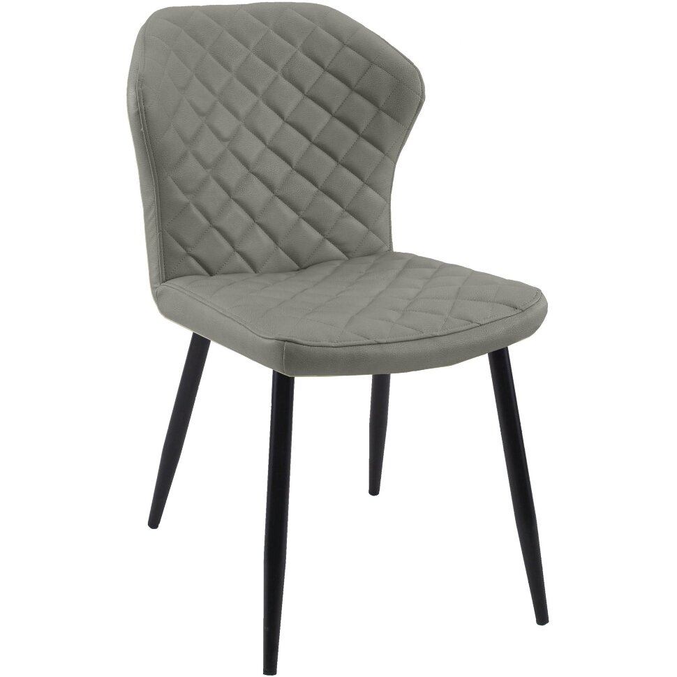 Стул DikLine 238 кож/зам GREY, ножки черные Стул DikLine 238 кож/зам GREY, ножки черные