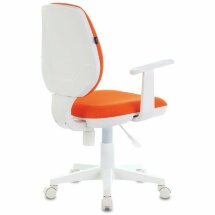 Кресло BRABIX &quot;Fancy MG-201W&quot;, с подлокотниками, пластик белый, оранжевое, 532410, MG-201W_532410