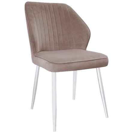 Стул DikLine 222 B5 LATTE, ножки белые 