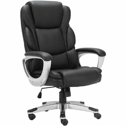 Кресло офисное BRABIX PREMIUM &quot;Rest EX-555&quot;, пружинный блок, экокожа, черное, 531938 Черный