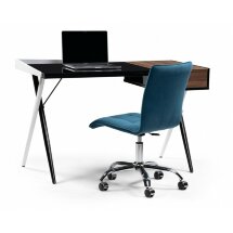 Компьютерный стол Koneli dark walnut / black