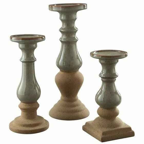 НАБОР ПОДСВЕЧНИКОВ HOME ACCENT A2000354 EMELE (3В1) Серый НАБОР ПОДСВЕЧНИКОВ HOME ACCENT A2000354 EMELE (3В1) Серый