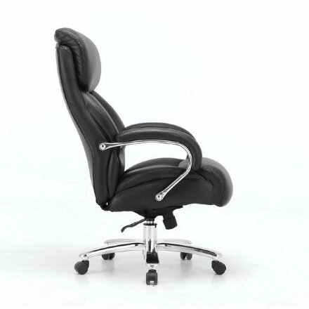 Кресло офисное BRABIX PREMIUM &quot;Pride HD-100&quot;, НАГРУЗКА до 250 кг, натуральная кожа, черное, 531940 Черный